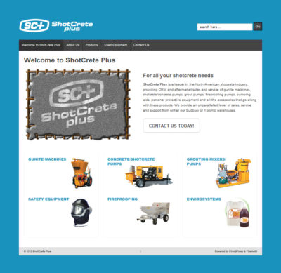 Shotcrete Plus Website and Product Sheets